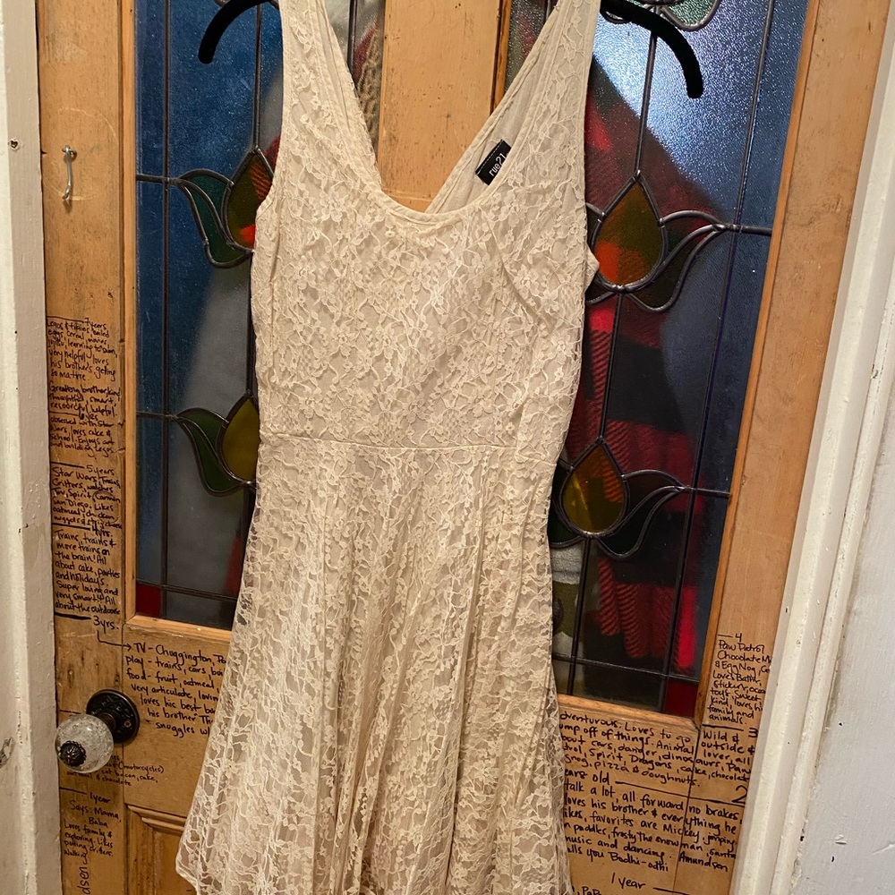 Mid length lace dress